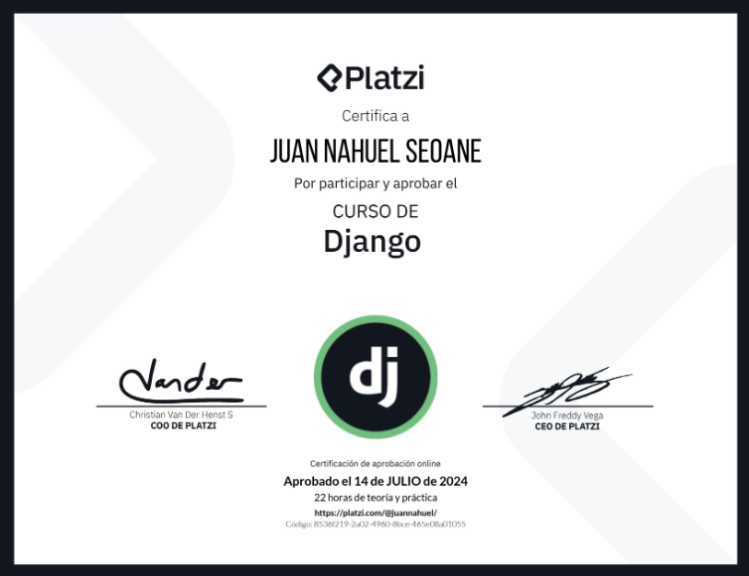 Django Certificate
