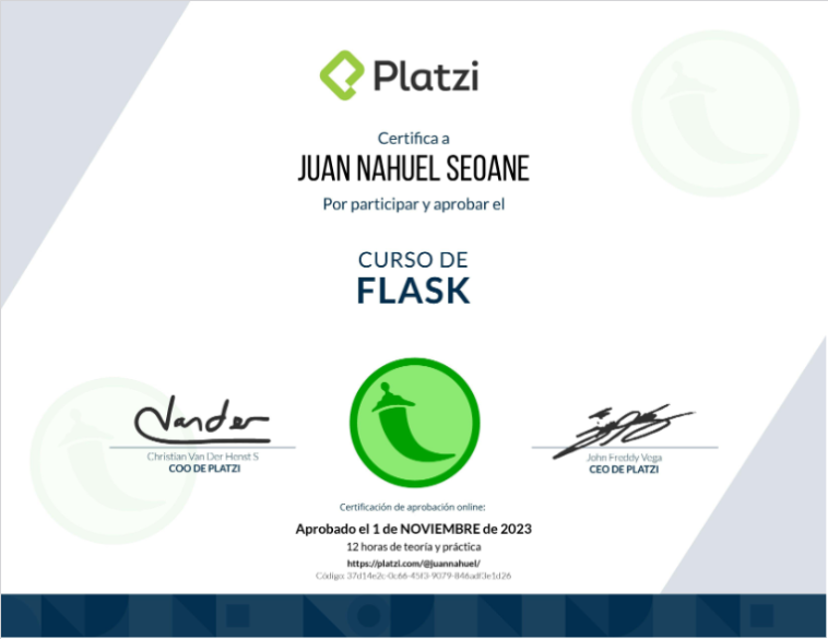 Flask Certificate